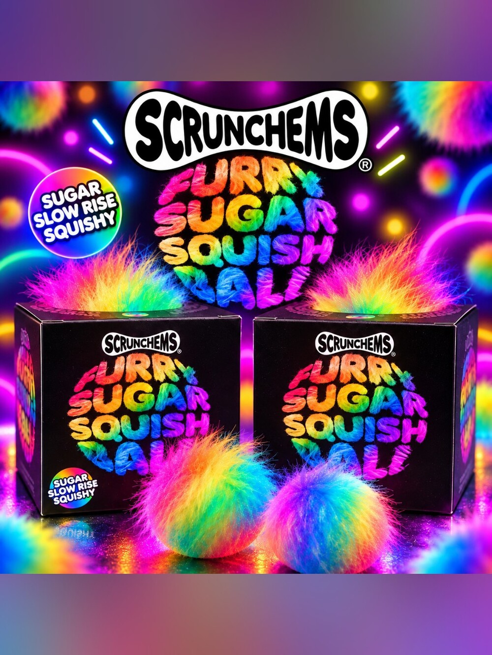 Scrunchems Furry Sugar Squish Ball
